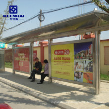 Customized Outdoor Prefabricated Stainless Steel Bus Stop Shelter